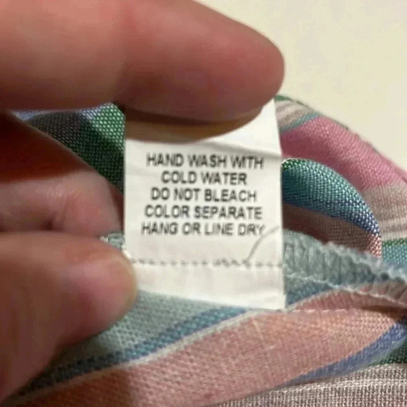 NWT Honey Belle halter tank colorful linen top small - Picture 8 of 9